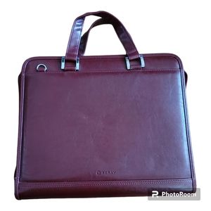 Foray Business Red Leather Portfolio